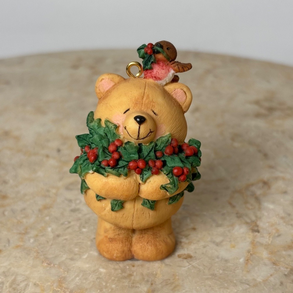 Vintage Hallmark Keepsake Ornament Forever Friends Bear Teddy Bear‎